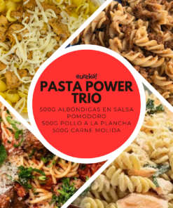 PASTA POWER TRIO: 500g albóndigas en salsa pomodoro + 500g pollo a la plancha + 500g carne molida